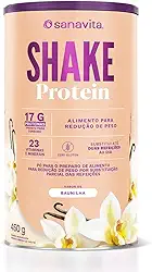 Sanavita Shake Protein - Substituto de Refeição - Sabor Baunilha - 450g
