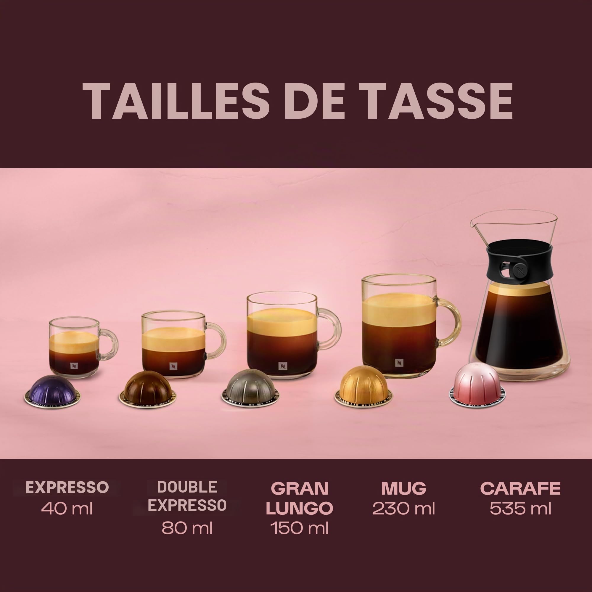 Nespresso Vertuo Lot de 30 capsules de café décaféinées Melozio (3 manches)