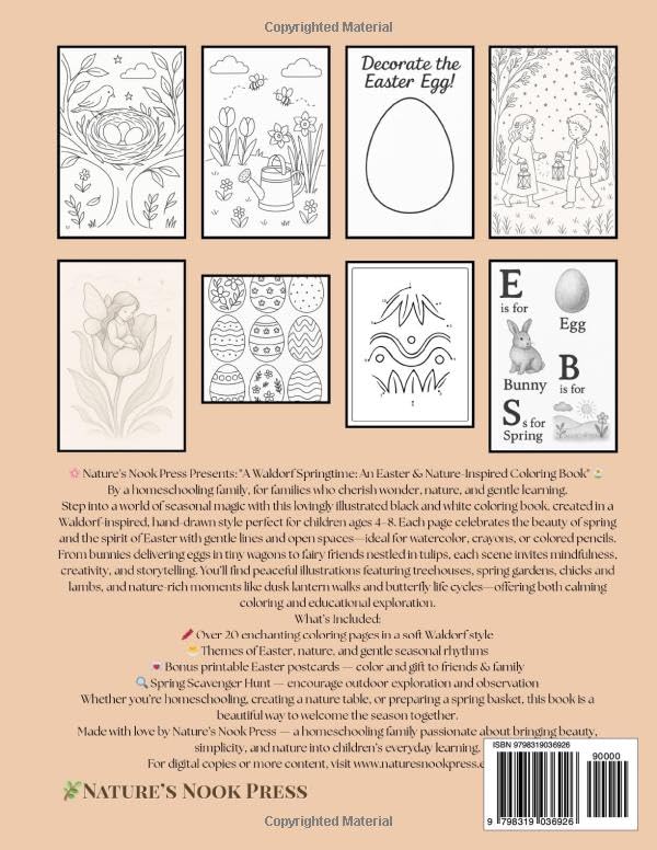A Waldorf Springtime: A Gentle Easter & Nature-Inspired Coloring Book for Children - Image 2