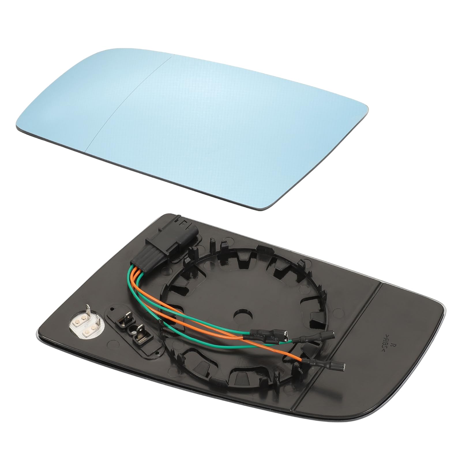 Espejos Retrovisores Calefactables para E60 E61 E63 E64 Espejo Retrovisor Izquierda y Derecha Incluye una Base de Montaje y un Conector Fácil de Instalar Espejo Asférico 51167251649