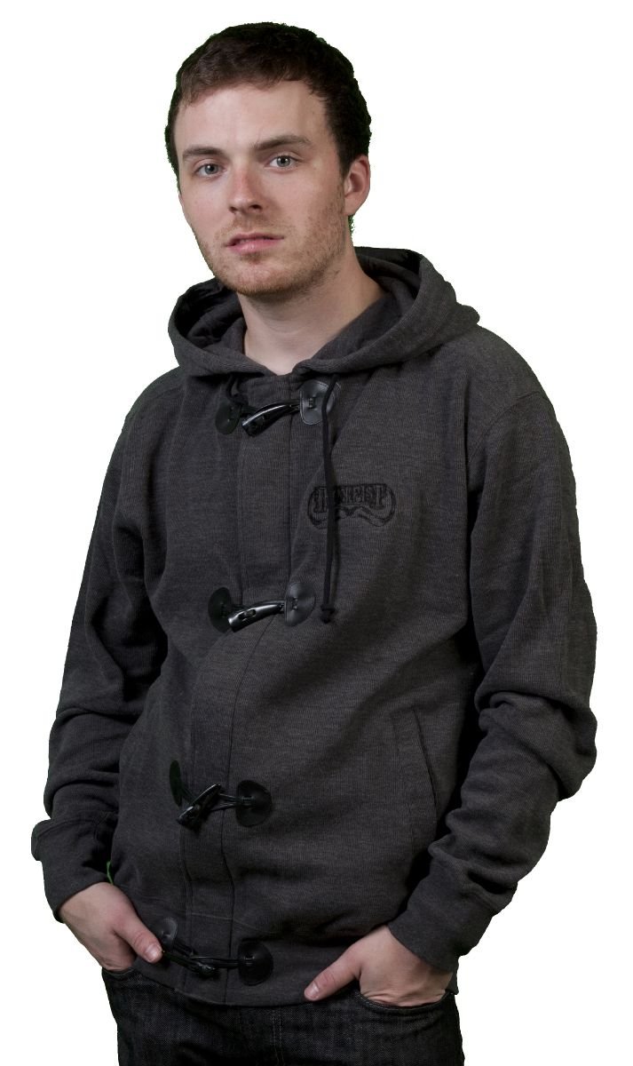 Iron Fist Mens Melcher French Rib Burnt Charcoal Hoodie