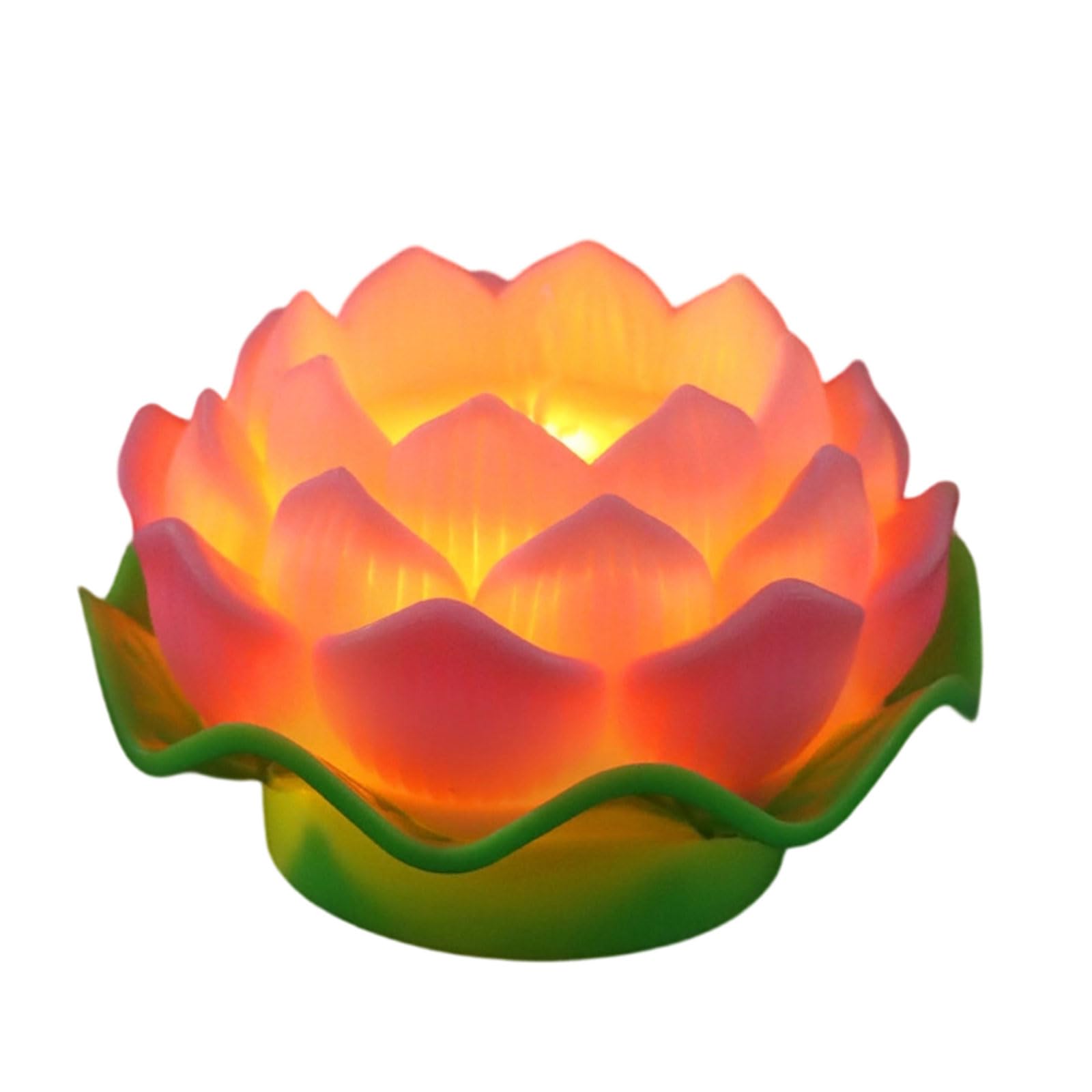 Hsioluted LED Electronic Light Flickering Flame LED Lotuses Flowers Lamp for Home Decoration and Religious Ceremonies Flickering Flame Lotuse
