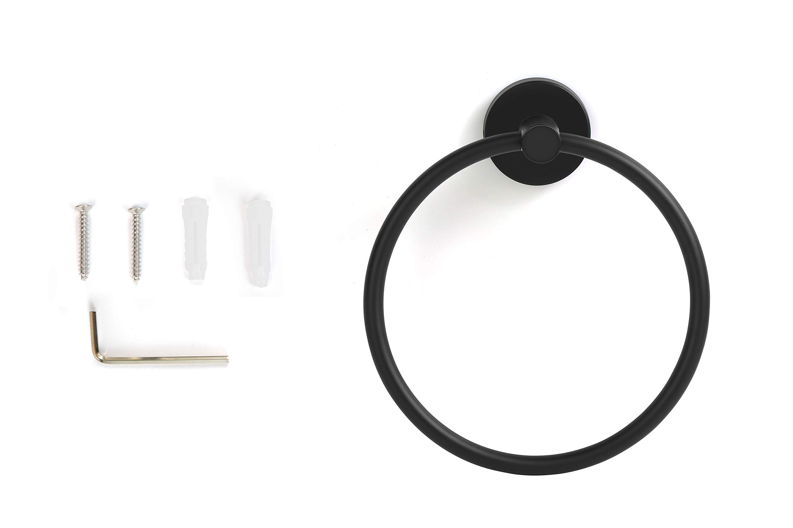 Scaldasalviette esclusivo in acciaio inox | Portasciugamani da bagno Portasciugamani ad anello (Acciaio Inossidabile (Nero))