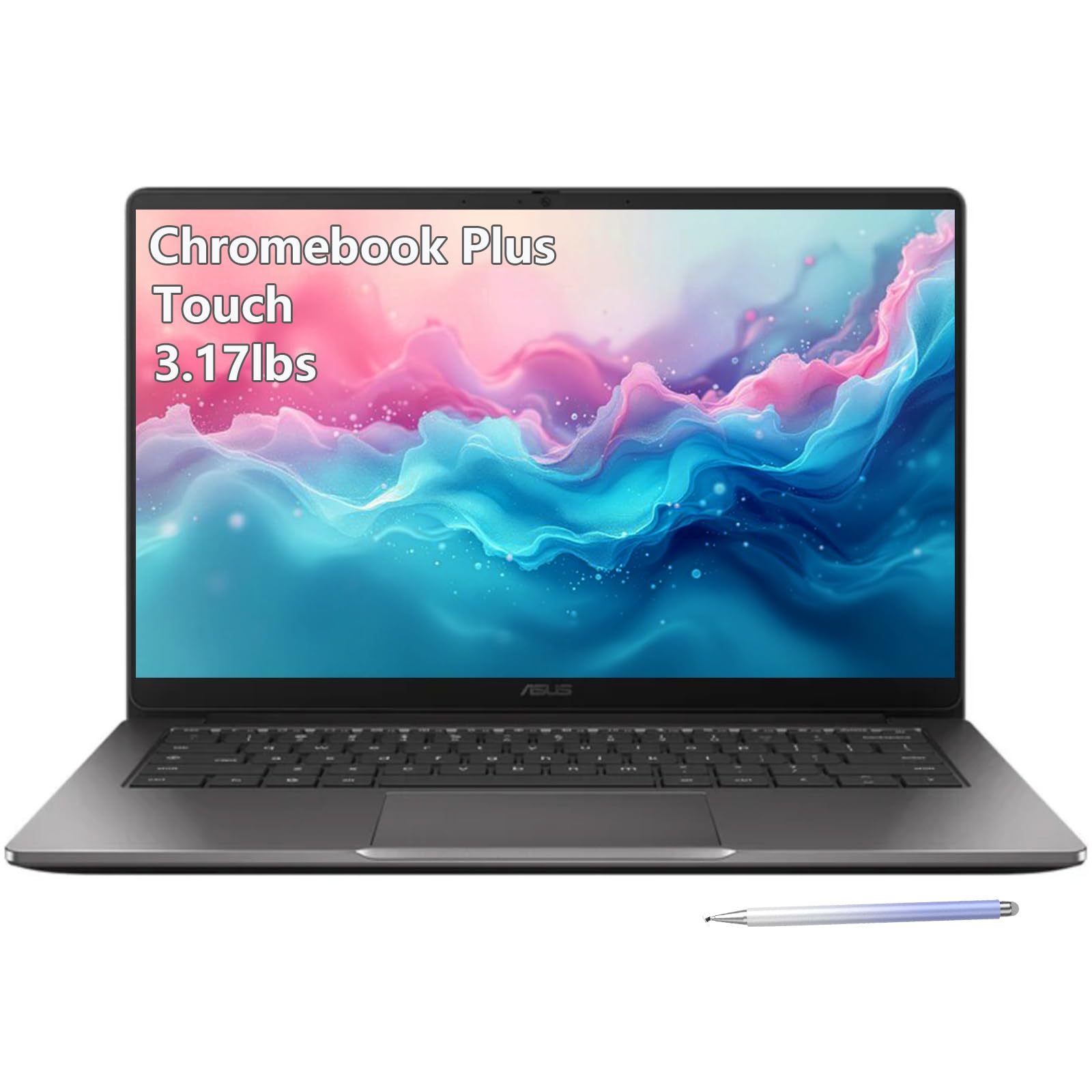 ASUS Chromebook Touchsceen Laptop -Intel Core 3 Beat i3-1215U - 8GB RAM| 256GB +2TB Cloud Storage -14inch Laptop Goole AI- USB C -HDMI Port -School Students Kids 8-12