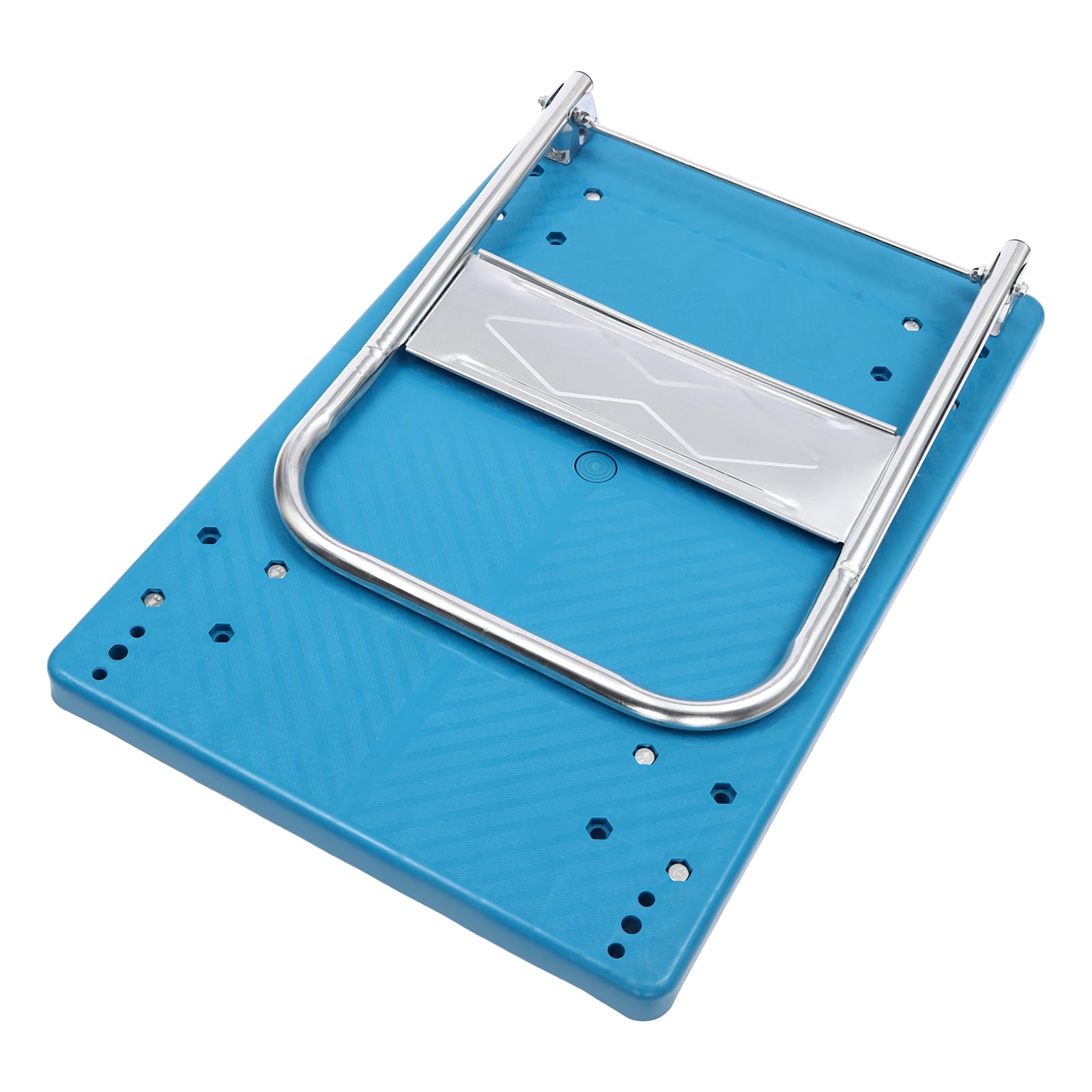 Carretilla de mano plegable con 300 kg de capacidad de carga, transporte de 4 ruedas, plegable, portátil, para equipaje, personal, viajes, reubicación y oficina (300 kg azul)