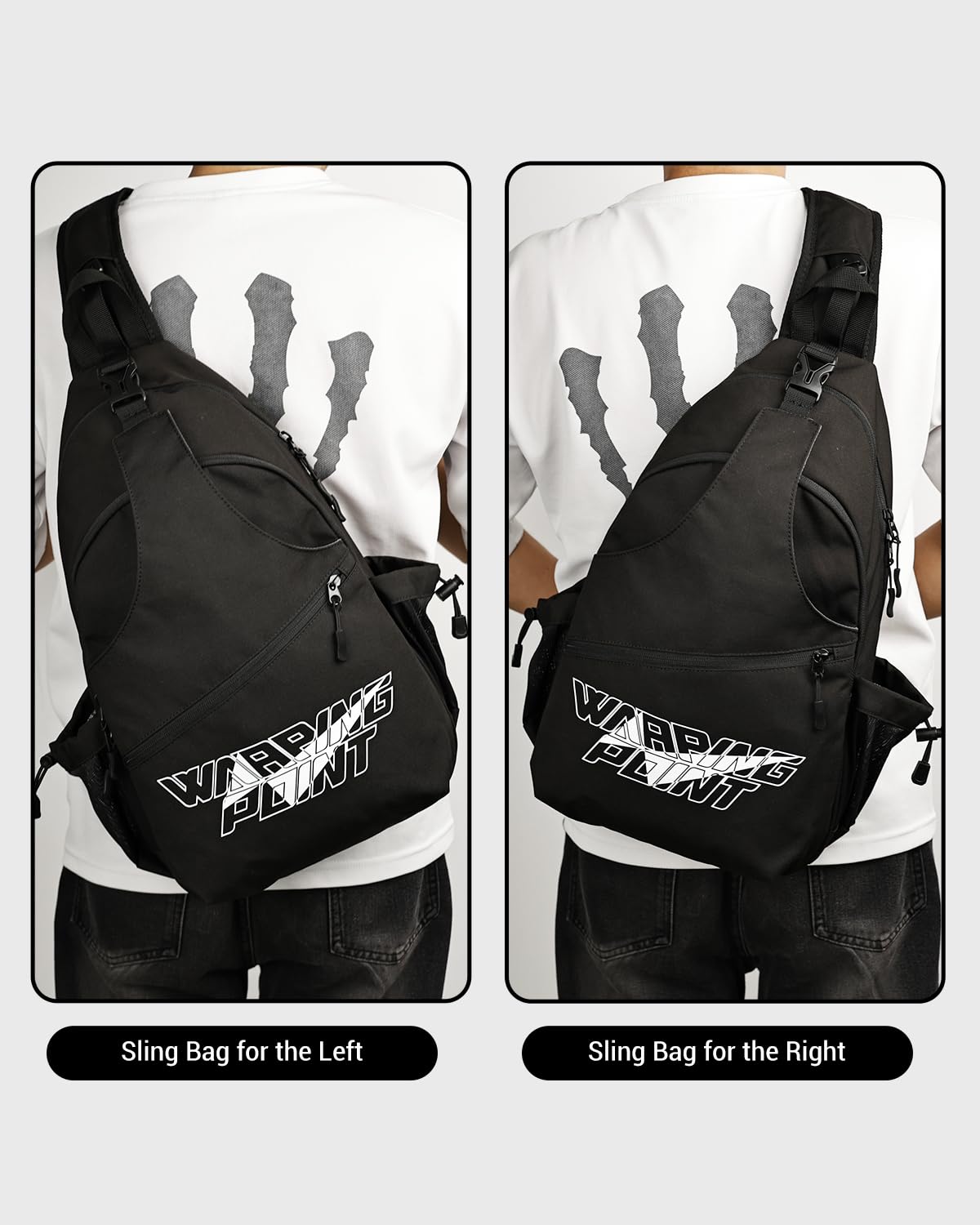 Warping Point Bolsa de pickleball, mochila cruzada ajustable de gran capacidad para mujeres y hombres, bolsa de pádel con capacidad para 2 a 4 paletas con múltiples compartimentos, gancho de valla de