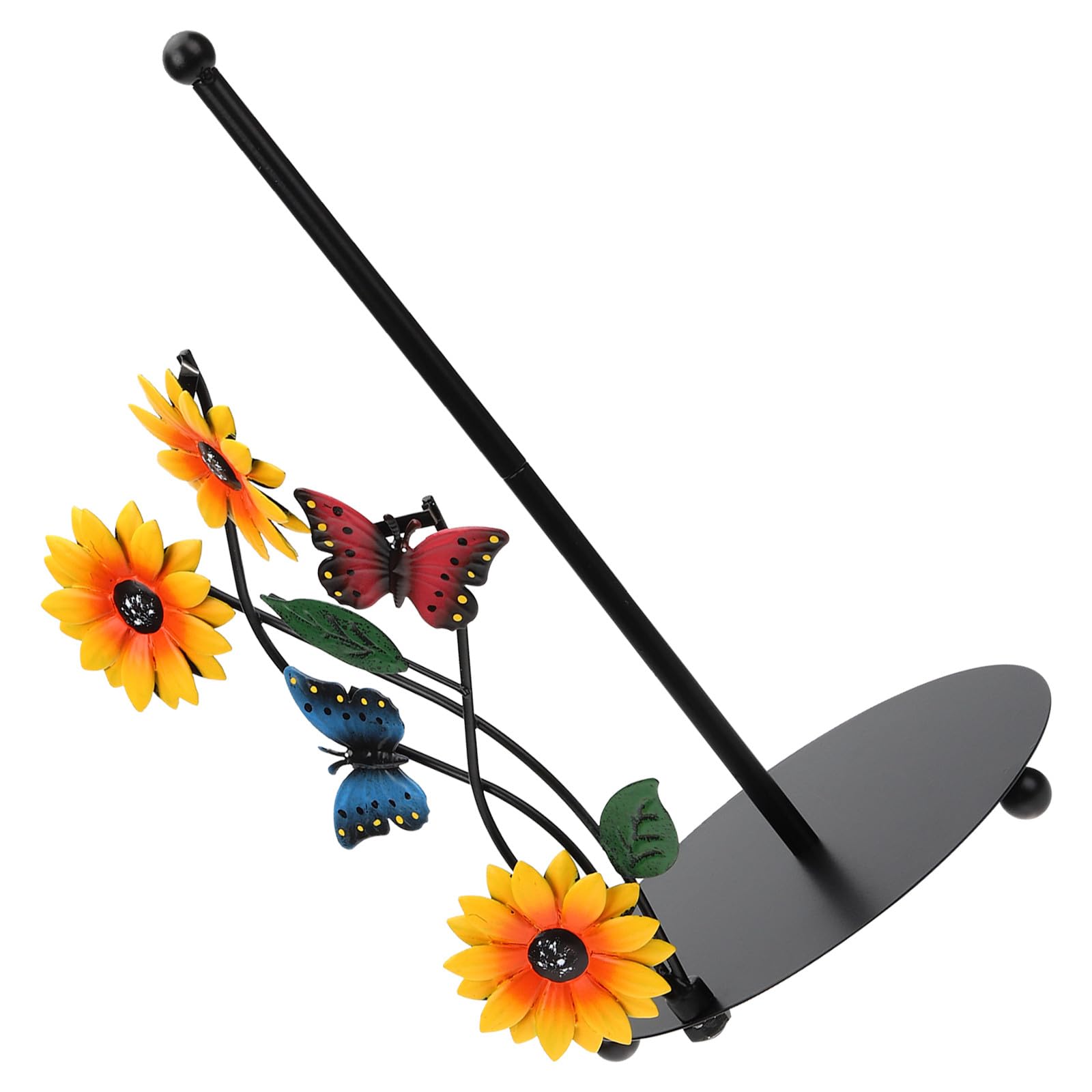 Asciugatutto Funzionale a Forma Carta in Metallo Girasole Porta Supporto Robusto Stabile Decorativo per Arredamento Casa Soggiorno Cucina