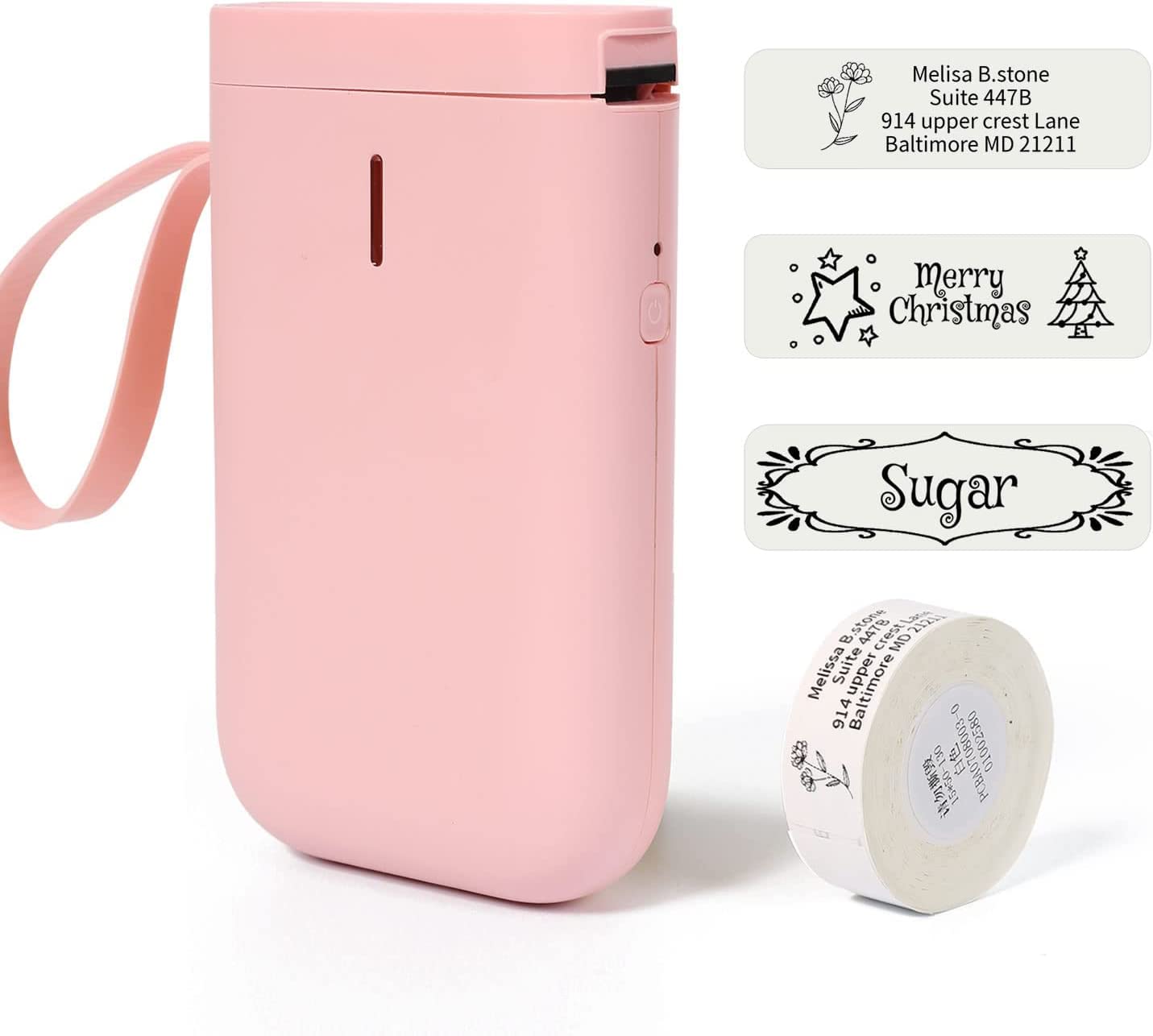 RIITEK D11 Thermal Label Printer Machine; USB Rechargeable Inkless Bluetooth Label Maker for Picture, Label, Memo, Receipt, Printing; iOS & Android Compatible (Pink)(1 Year Warranty)-image-23