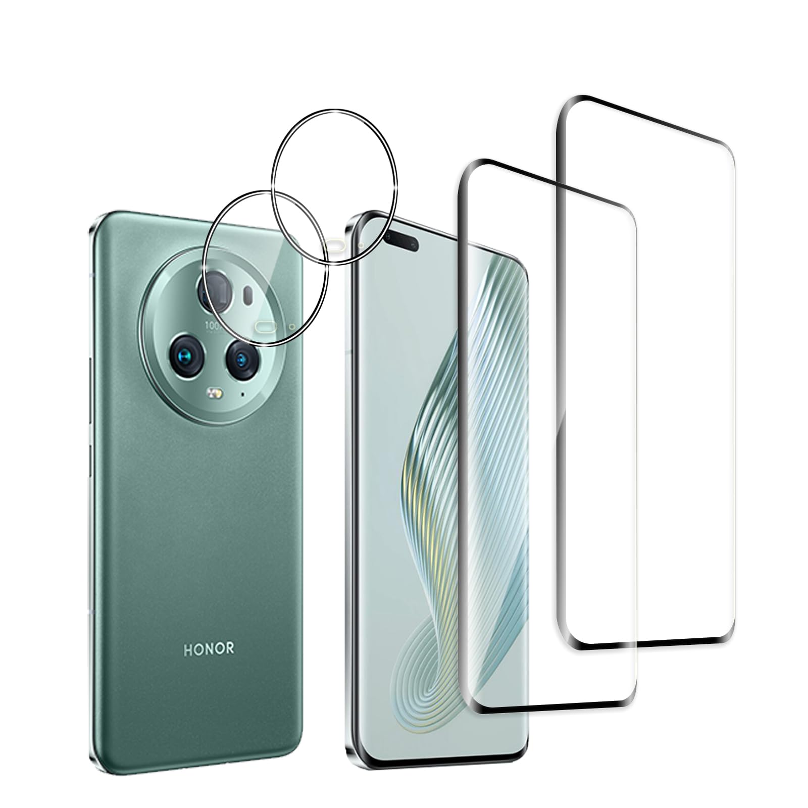 Phlleyaa Pellicola Protettiva per Honor Magic 5 Pro,1 Pezzi TPU Privacy Pellicola Protettiva e 2 Pezzi Vetro Fotocamera[1+2 Pezzi],Senza Bolle Anti-Spy Pellicola per Honor Magic 5 Pro Vetro Temperato