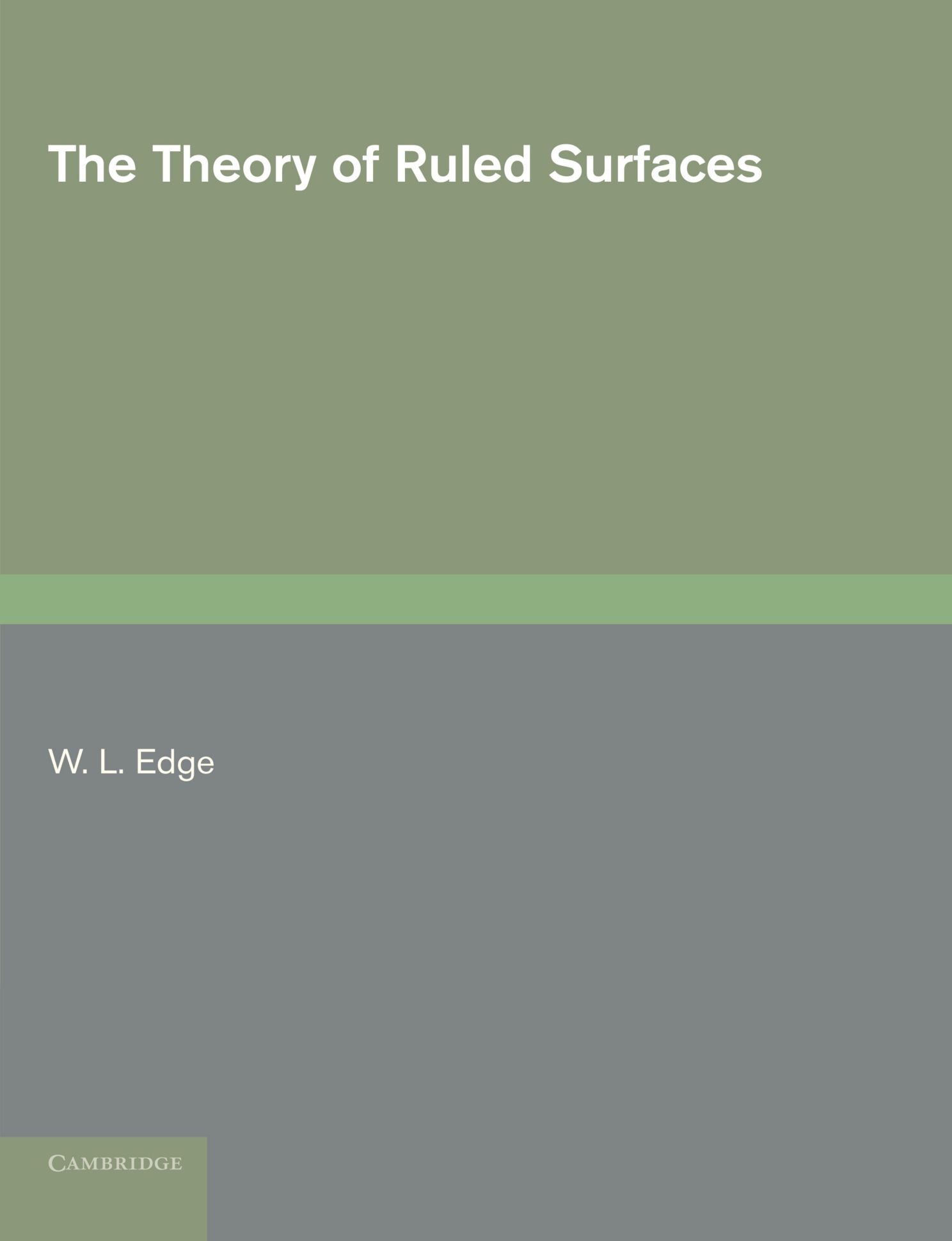 The Theory of Ruled Surfaces