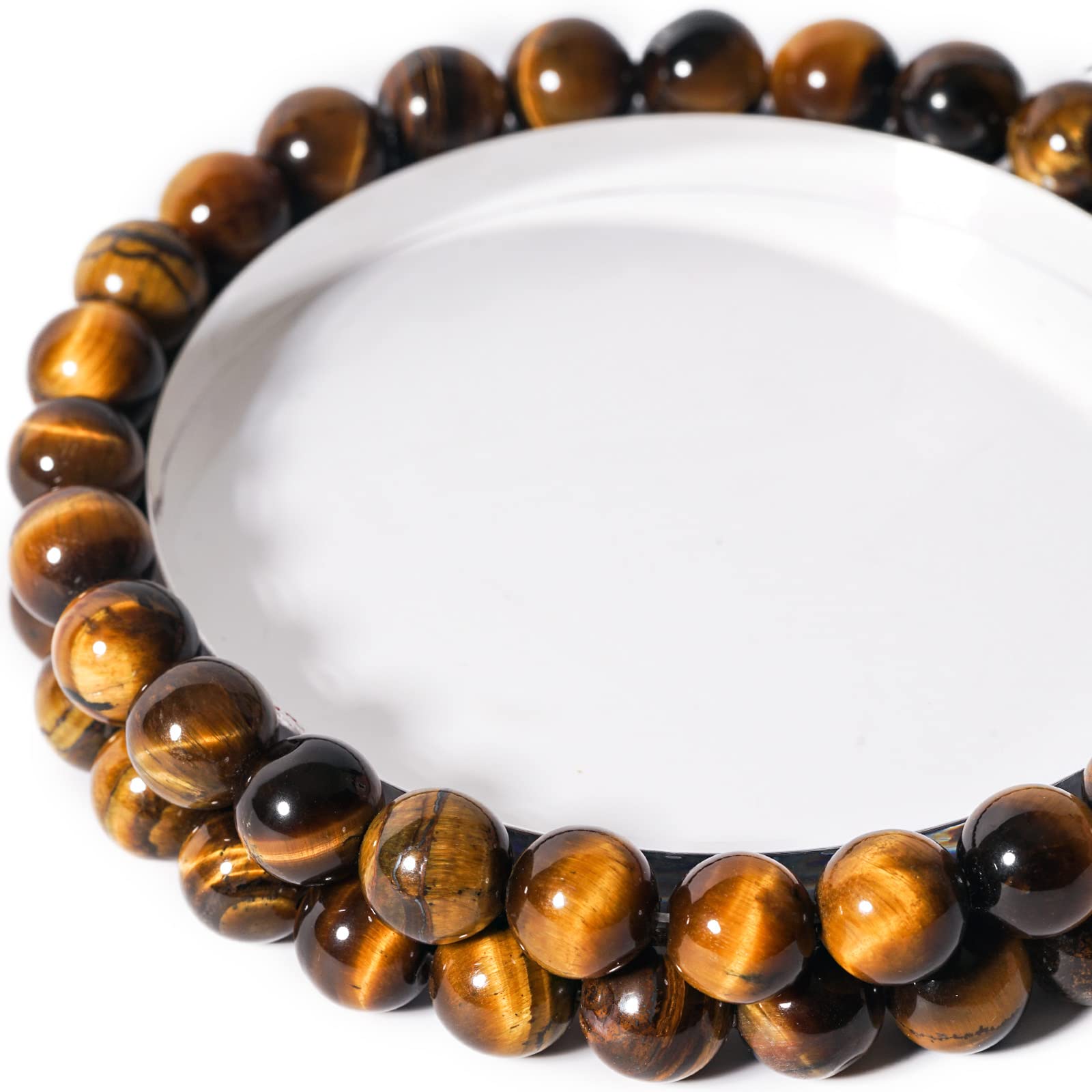Natural Yellow Tiger Eye Round Beads 8mm 45Pcs for DIY Jewelry Making