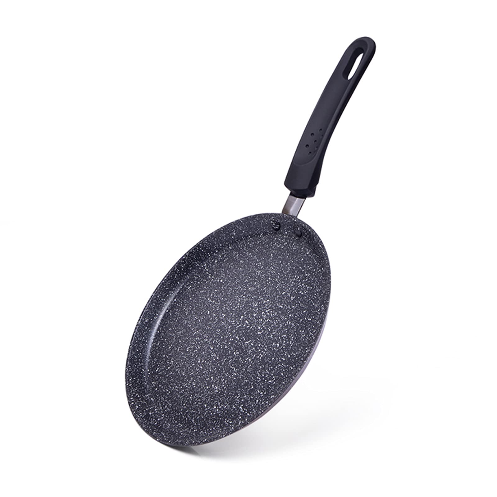 FISSMAN Non Stick Crepe Pan 20cm Fiore Series, Granite Coated 3mm Thick Induction Bottom, Aluminium with Non-Stick Coating Pre-Seasoned Crepe Pan for Dosa, Roti, Paratha, Pancakes, PFOA Free