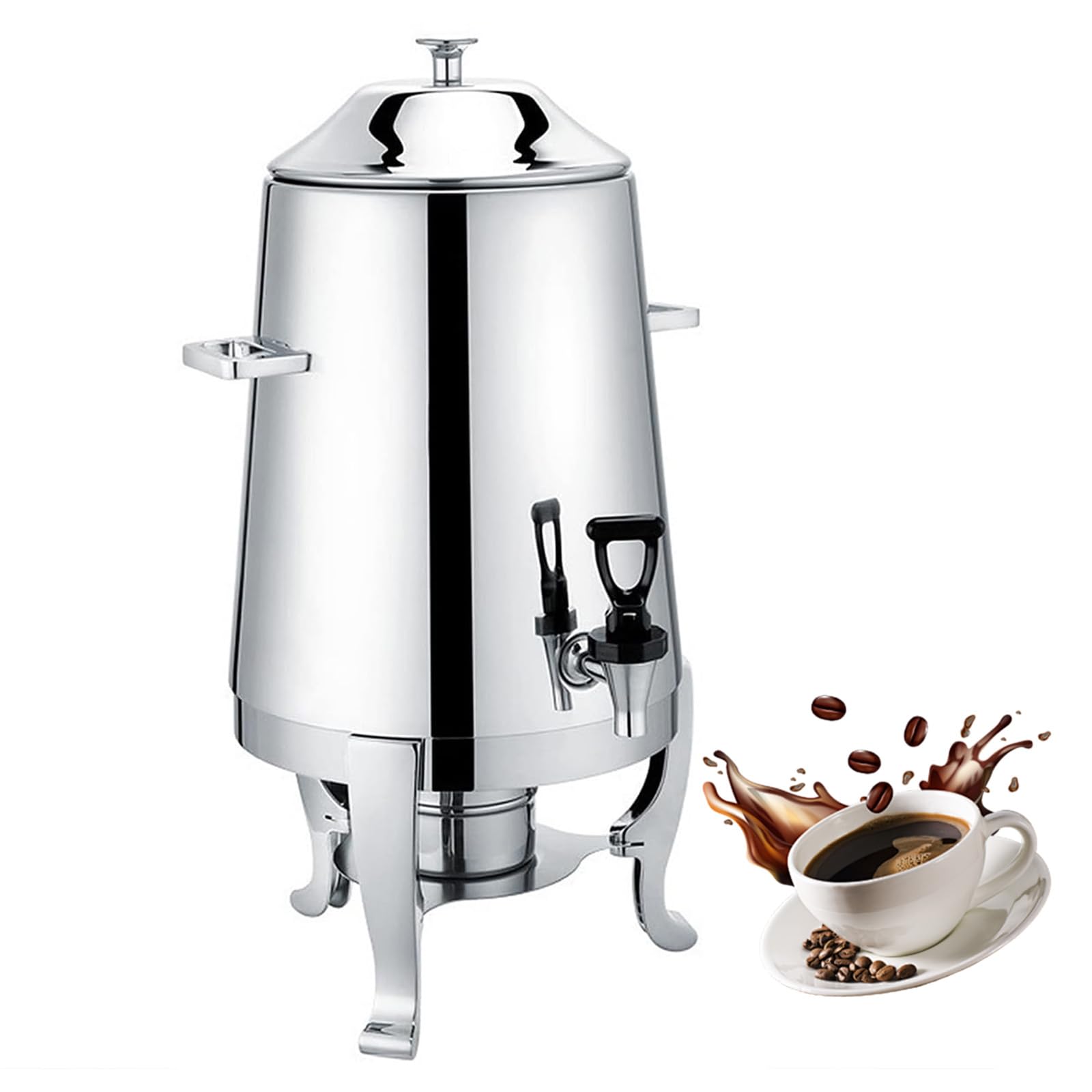 Dispenser per bevande da 13 l, in acciaio inox, per caffè, succhi di frutta, feste, eventi e buffet, perfetto per picnic e riunioni, durevole ed elegante