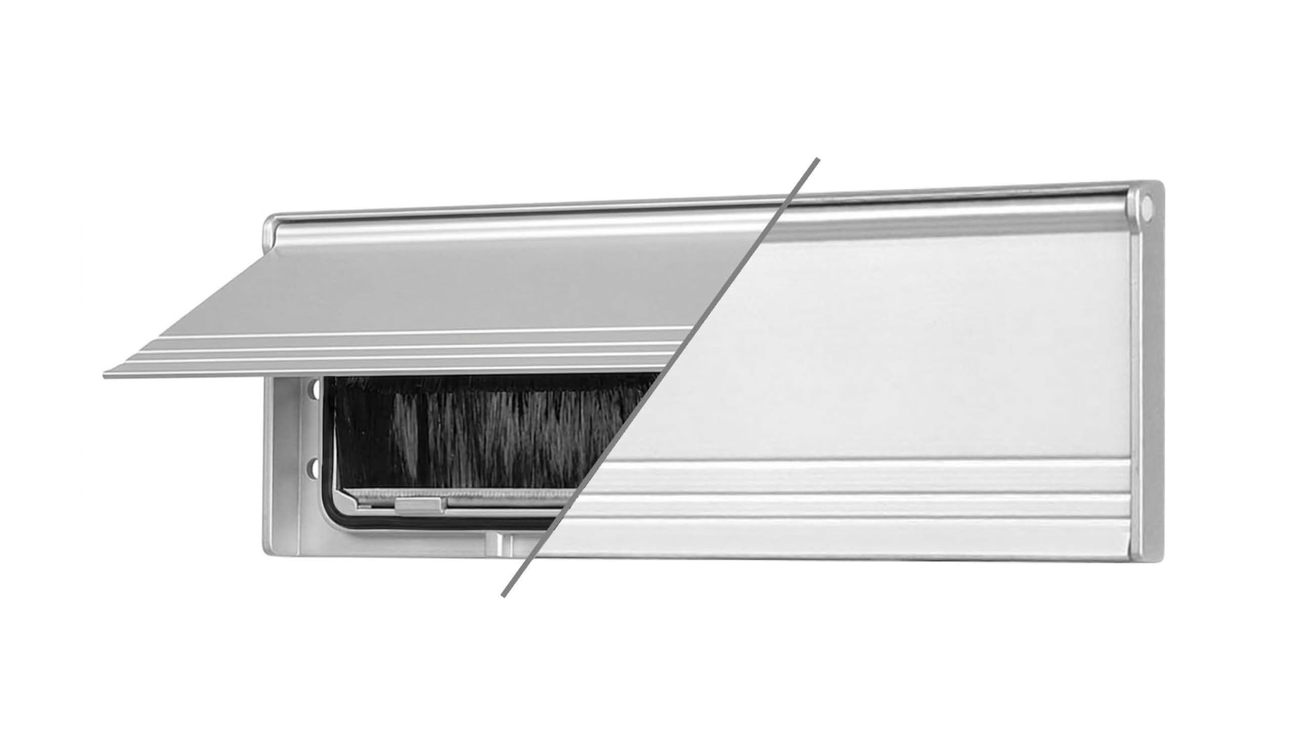 Photo 1 of 11.5" Insulated Universal Single Side Surface Mount Satin Silver Mail Slot