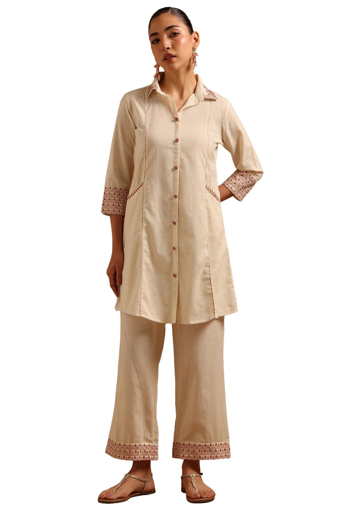 soch Womens Cotton Sequence-Work Co-Ords Set-picture-14