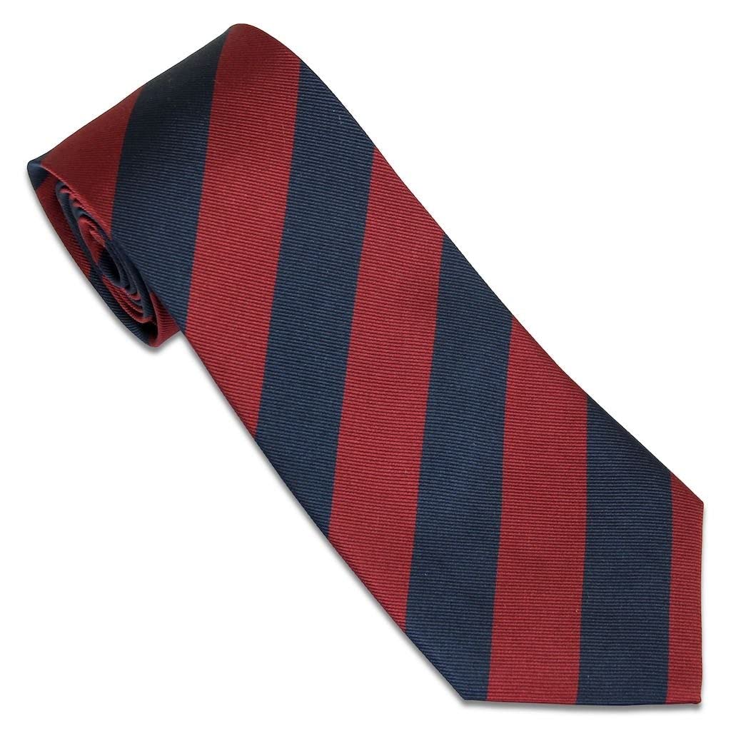 The Regimental Shop Men's Navy/Maroon Household Division Silk Regital Tie