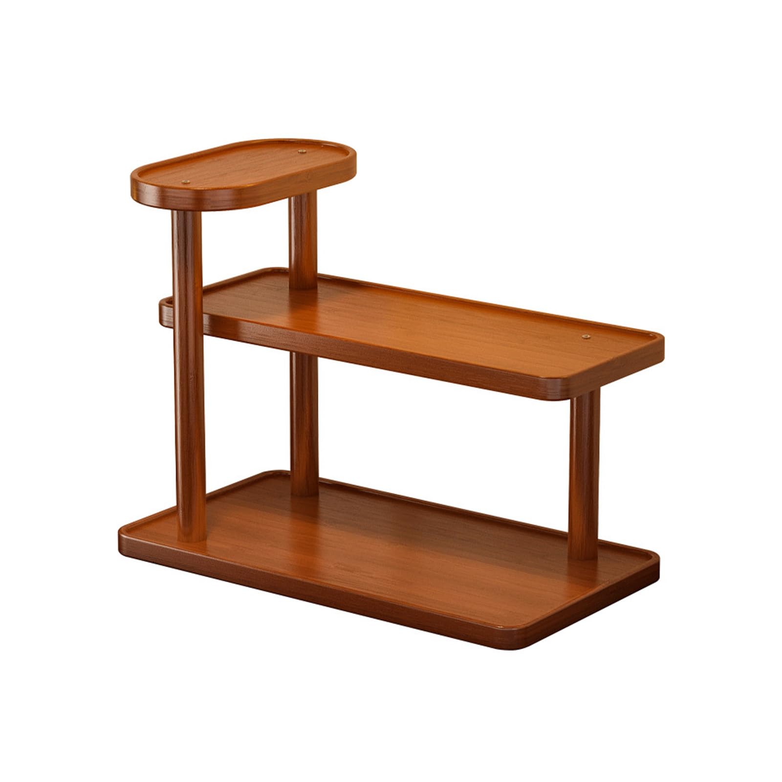 PANGBOER Sturdy Multiple Levels Wooden Shelf Organizers for Countertop Tabletop Organization Sturdy Multiple Levels Wooden Shelf Organizers