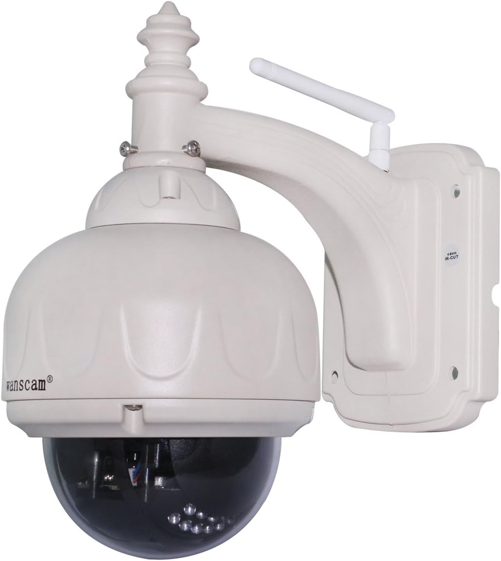 HAMSWAN 3x Zoom Pan/Tilt PTZ Dome Wireless WiFi IP Camera IR Cut CCTV Waterproof Outdoor Night Vision with HAMSWAN Bag