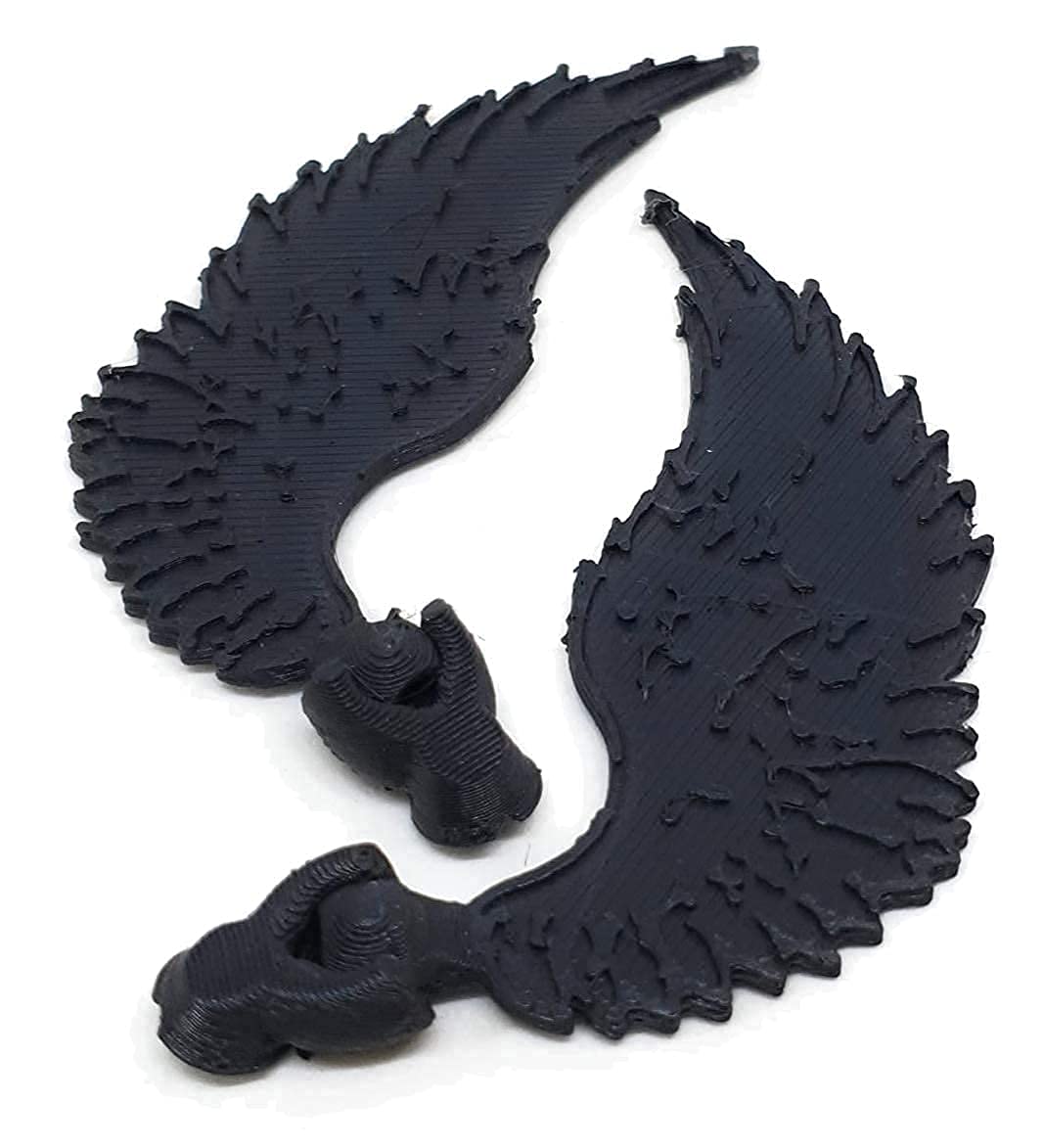 3D Printed Stylish Angel Devil Wings Accessory for Caps, Shoes, Bags (Black PLA Plastic)-image-33