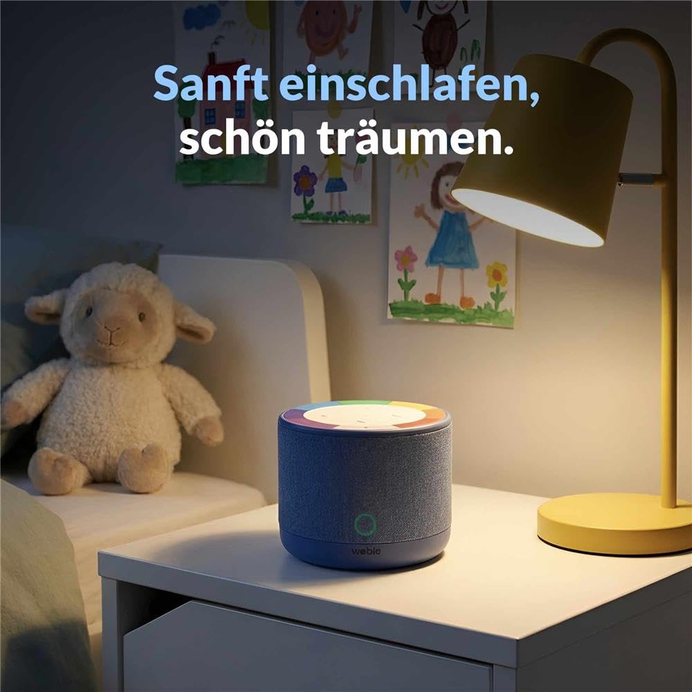 wobie Box Musikbox – Interaktive Hörspielbox & Musikplayer mit Direktzugriff auf Spotify – Bildschirmfreie kabellose Audiobox mit WLAN, Bluetooth & Kopfhöreranschluss – Hörspiele, Musik & Podcasts