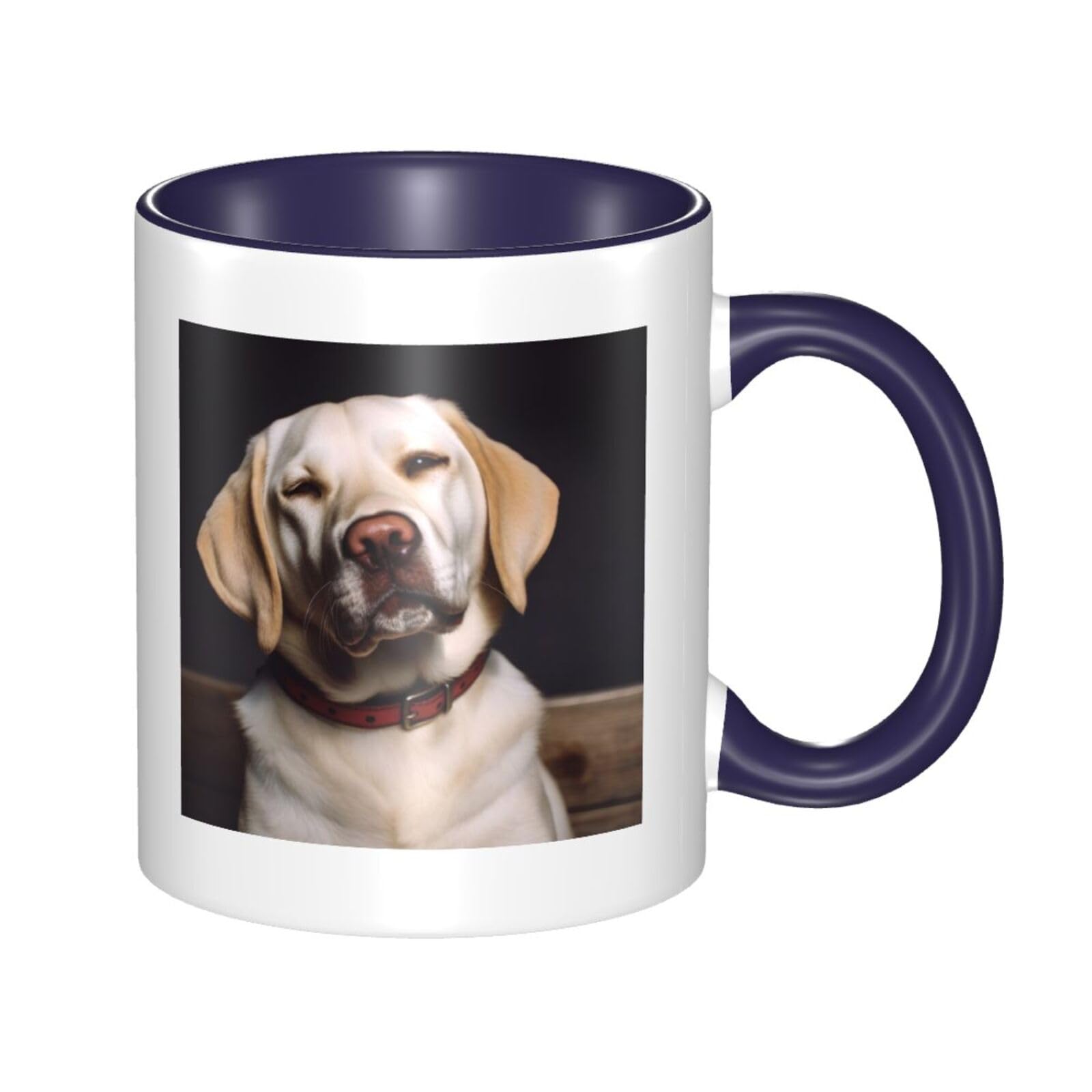Cute Labrador Dog - Double Color Ceramic Mug â€“ 11oz Coffee & Tea Drinking Cup with 3D Pattern â€“ Funny Mugs for Cute Gifts