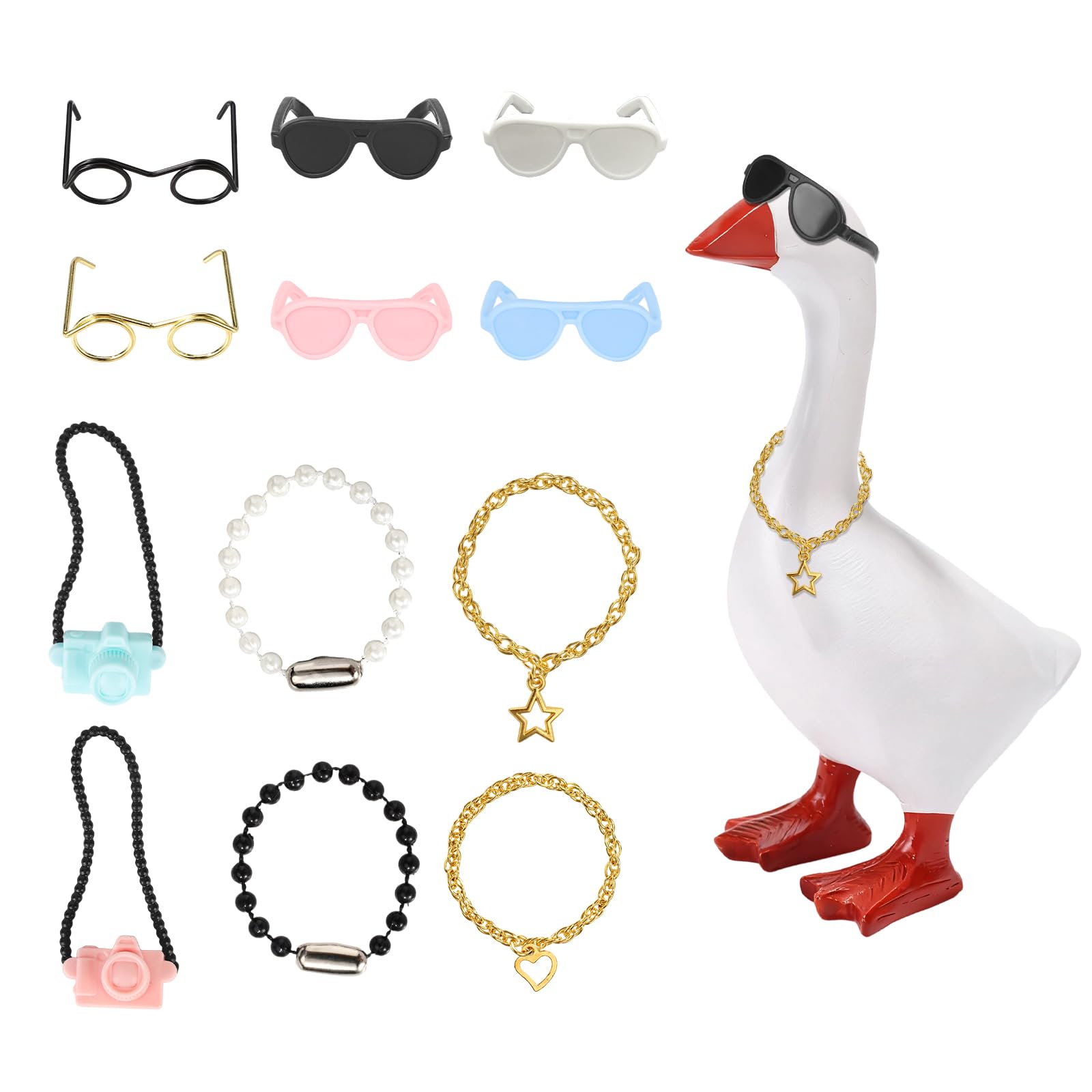 Sinbana 12pcs Desk Goose Outfits Set