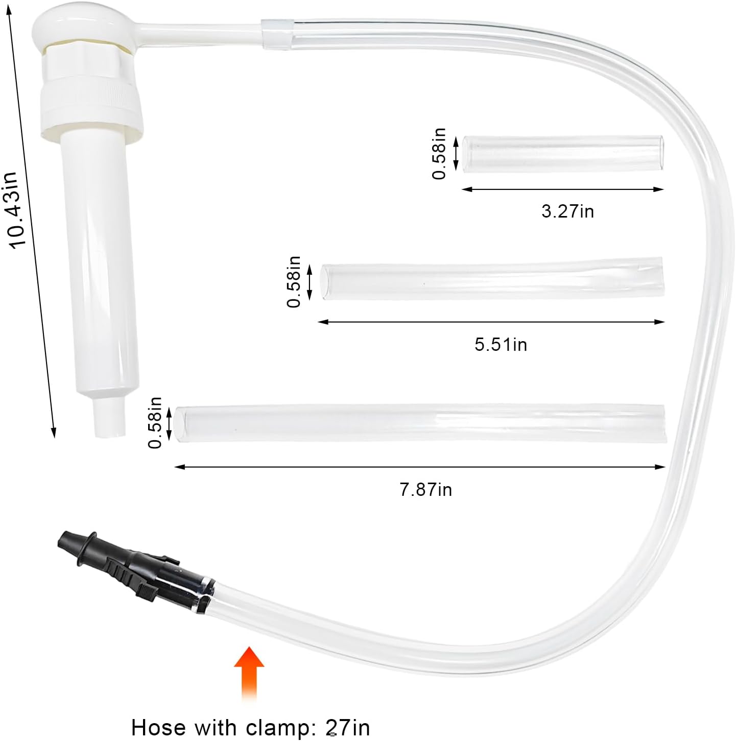 30cc Fluid Transfer Pump, Hand Car Oil Transfer Pump for Gallon & Wide-Mouth Quart Bottles, Auto Liquid Pump Transfers Gear Oil, Antifreeze, Transmission & Differential Fluid