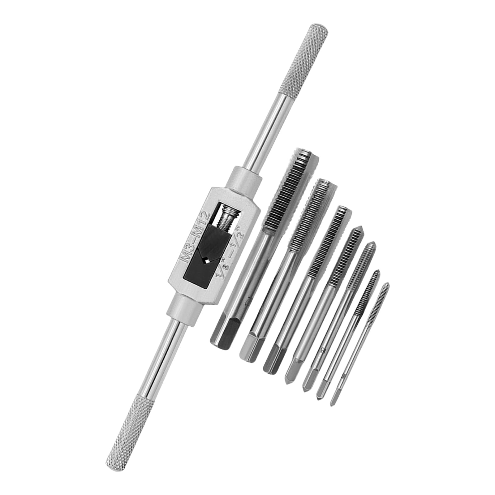 Buxuaaaa Efficiency Ratchets Tap Wrench Spanner for Tapping Projects Ergonomic Grip Comfortable Home Use Metalworking Repair Thread Cutting Tool