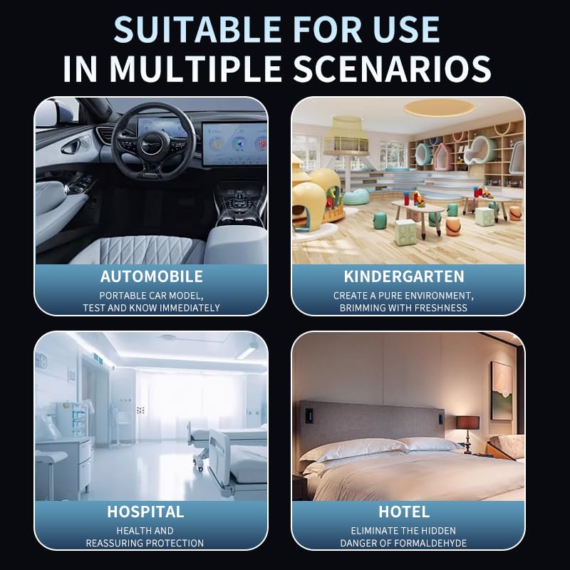 Air Quality Monitor Indoor, 10 in 1 Portable Smartair Quality Tester for CO2 | CO | TVOC | HCHO | Temp | AQI | PM0.3-1 Detection Hum for Home Cars Plants, Pets, Car, Hotel - Image 8