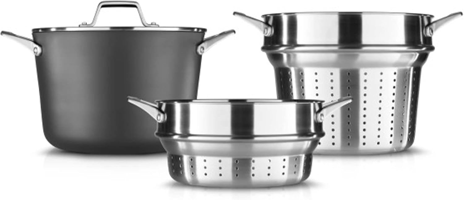 Calphalon Premier 8 Quart Hard Anodized Aluminum Nonstick MultiPot Cookware with