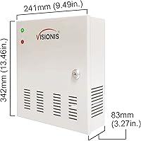 Vista 8 de Visionis VS-AXESS-4ETL Versión 2.0 Sistema de control de acceso a red de cuatro puertas Panel Panel controlador y gabinete de fuente de alimentación