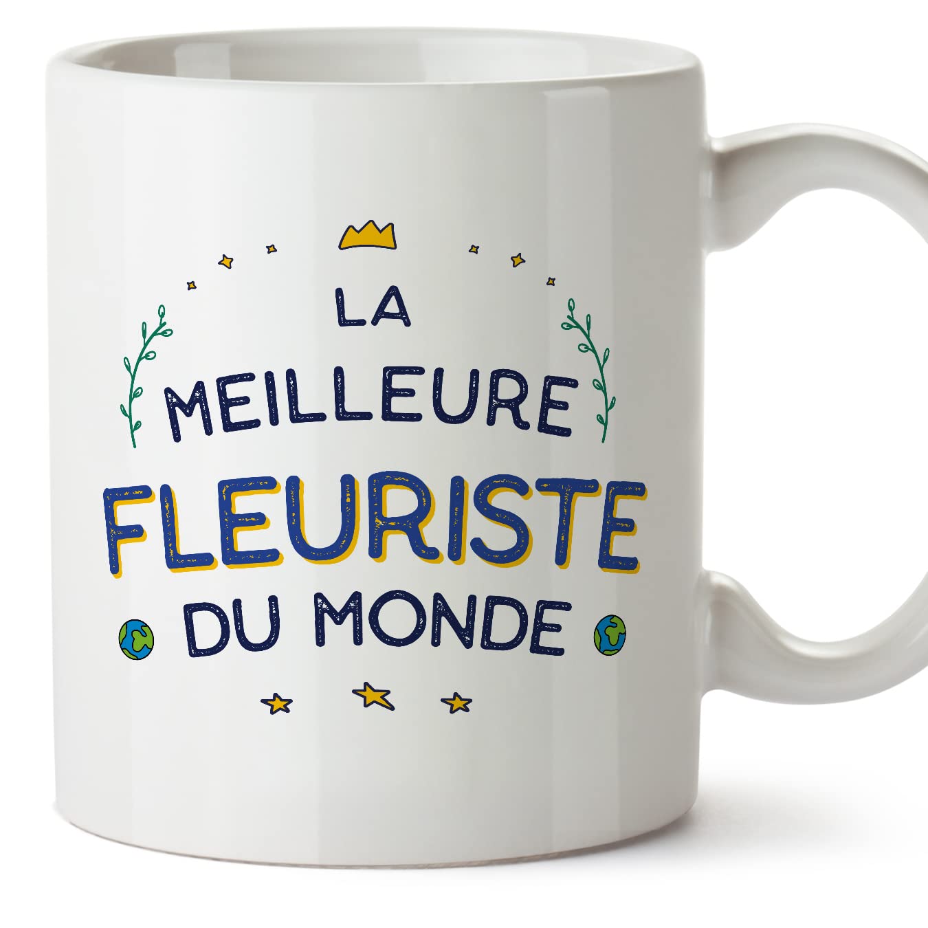 MUGFFINS Florist Woman Mug - in French - Meilleur du Monde - Funny Gift for Colleagues - Ceramic 11oz Mug — image 1