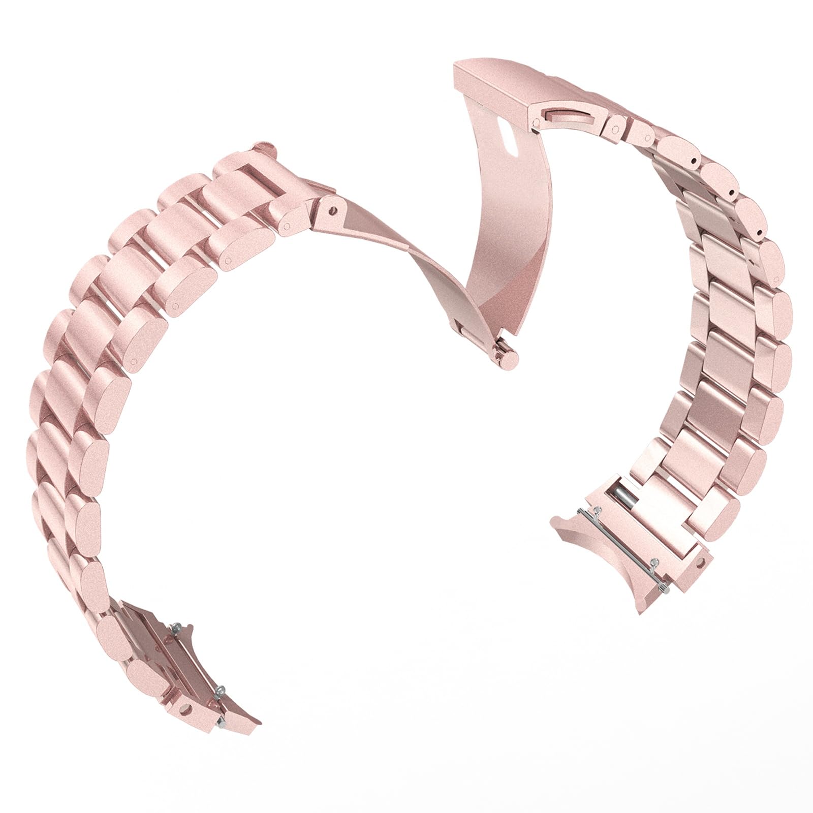 SUNDAREE Compatibile con Cinturino Samsung Galaxy Watch 5 40MM/Galaxy Watch 4 40MM,Rosa No Gap Metallo Acciaio Orologio Cinturini Ricambio per Galaxy Watch 5 40MM SM-R900/Watch 4 40MM SM-R860