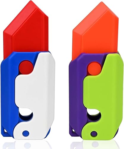Cuchillo para ansiedad, cuchillo de gravedad impreso en 3D, cuchillo de zanahoria de plástico, juguetes sensoriales para adultos y niños, juguetes
