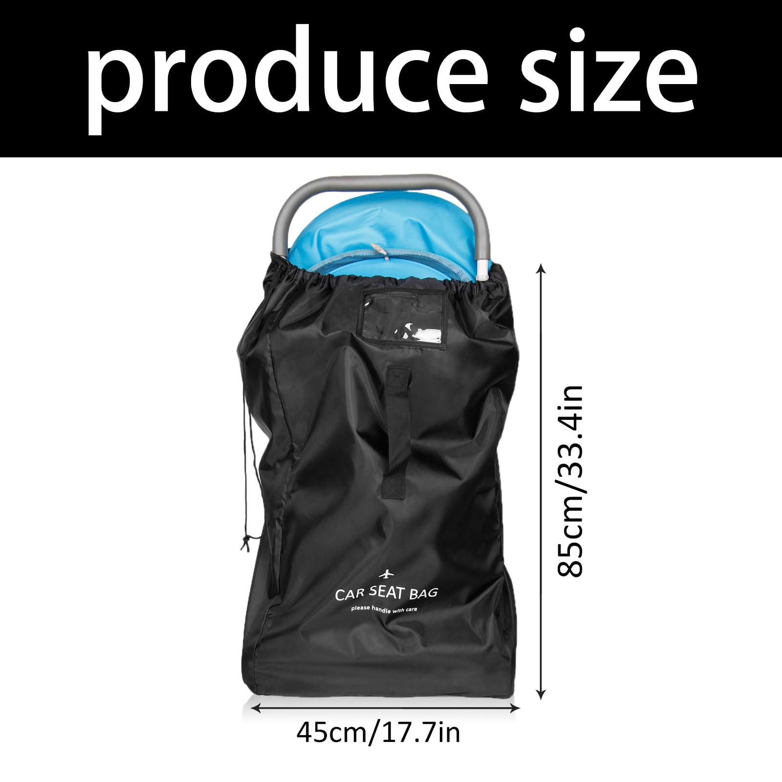 Borsa Scratch in tessuto Oxford 300D per la sicurezza del seggiolino auto, organizer per seggiolini auto, Nero , Mass Beauty