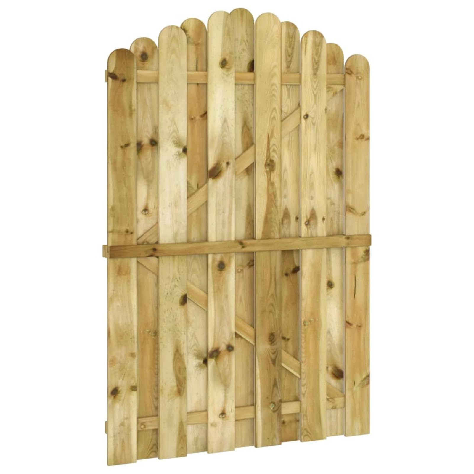 Kavolet Gartentor, Ataketenzaun Tor, Gartentüren Holz, Sichtschutzzaun, Lamellenzaun, Imprägniertes Kiefernholz 100x150 cm