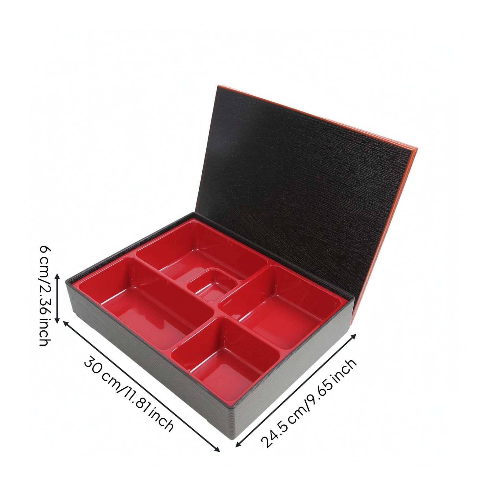 Bento Box Japanisch Lunchbox Behälter Brotdose Speisebehälter Hitzefest mit Außenhülle Und Innenfach aus für Saubere Portionierung für Schule Arbeit Freizeit 30x24.5x6cm
