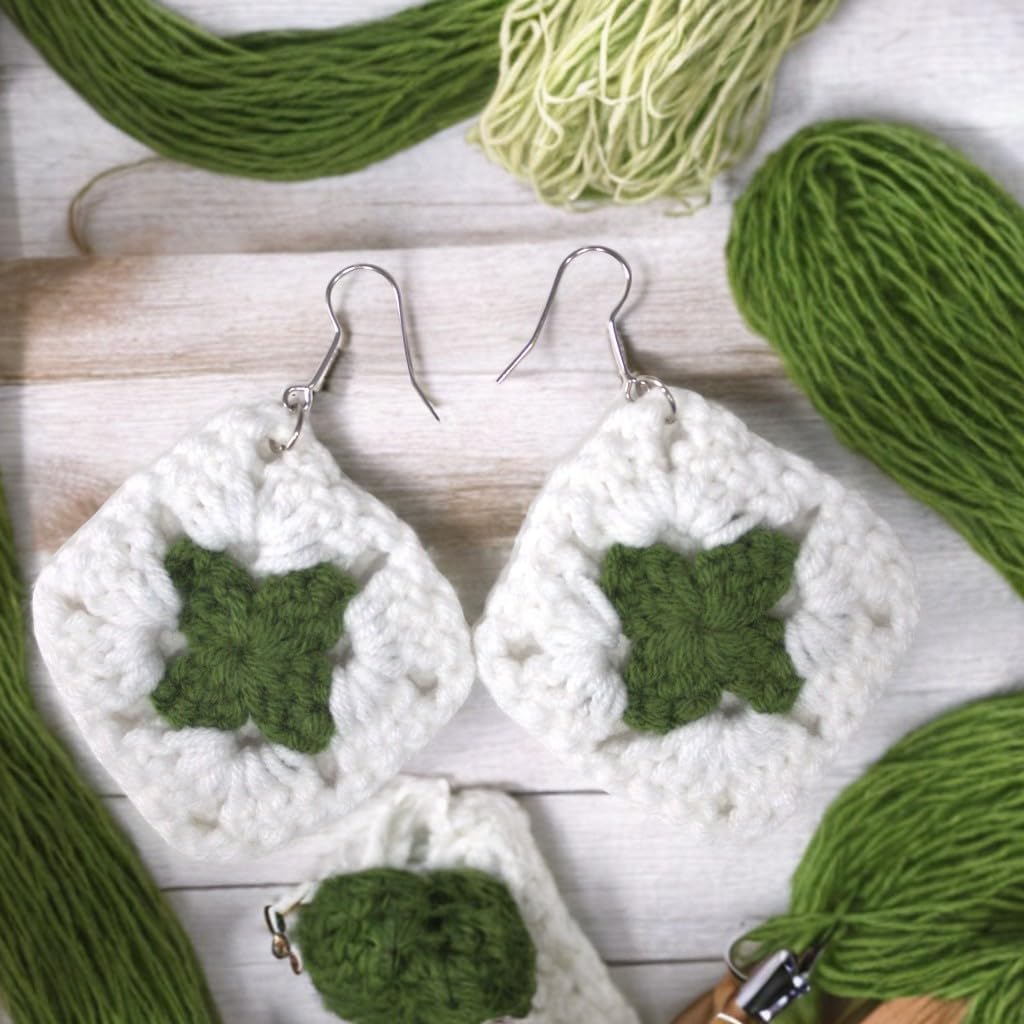 Handmade Crochet Earrings – Lightweight Earrings, Vintage Crochet Lace Earrings for Women, Handmade Statement Jewelry, Eco-Friendly Gifts, Modern Dangle Drop Earrings, Hypoallergenic Hooks - Image 7