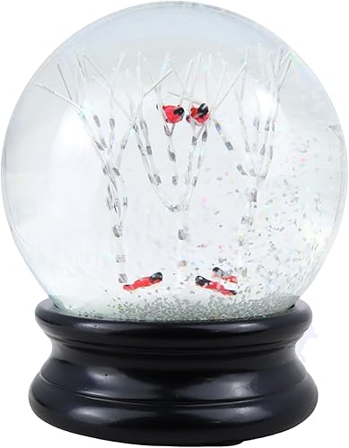 Globo de nieve cardenal, decoraciones navideñas del país de las maravillas de invierno, recordando a los seres queridos, 4.75 pulgadas