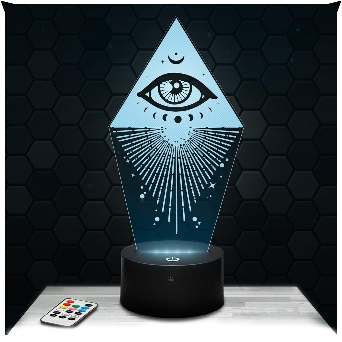 Lampephoto.fr - Third Eye Esoteric Spiritual 3D Lamp Decoration, Gift idea for Men and Women Third Eye Object Night Light Room Decor. Original Christmas, Gift idea for Men and Women, Merchandising
