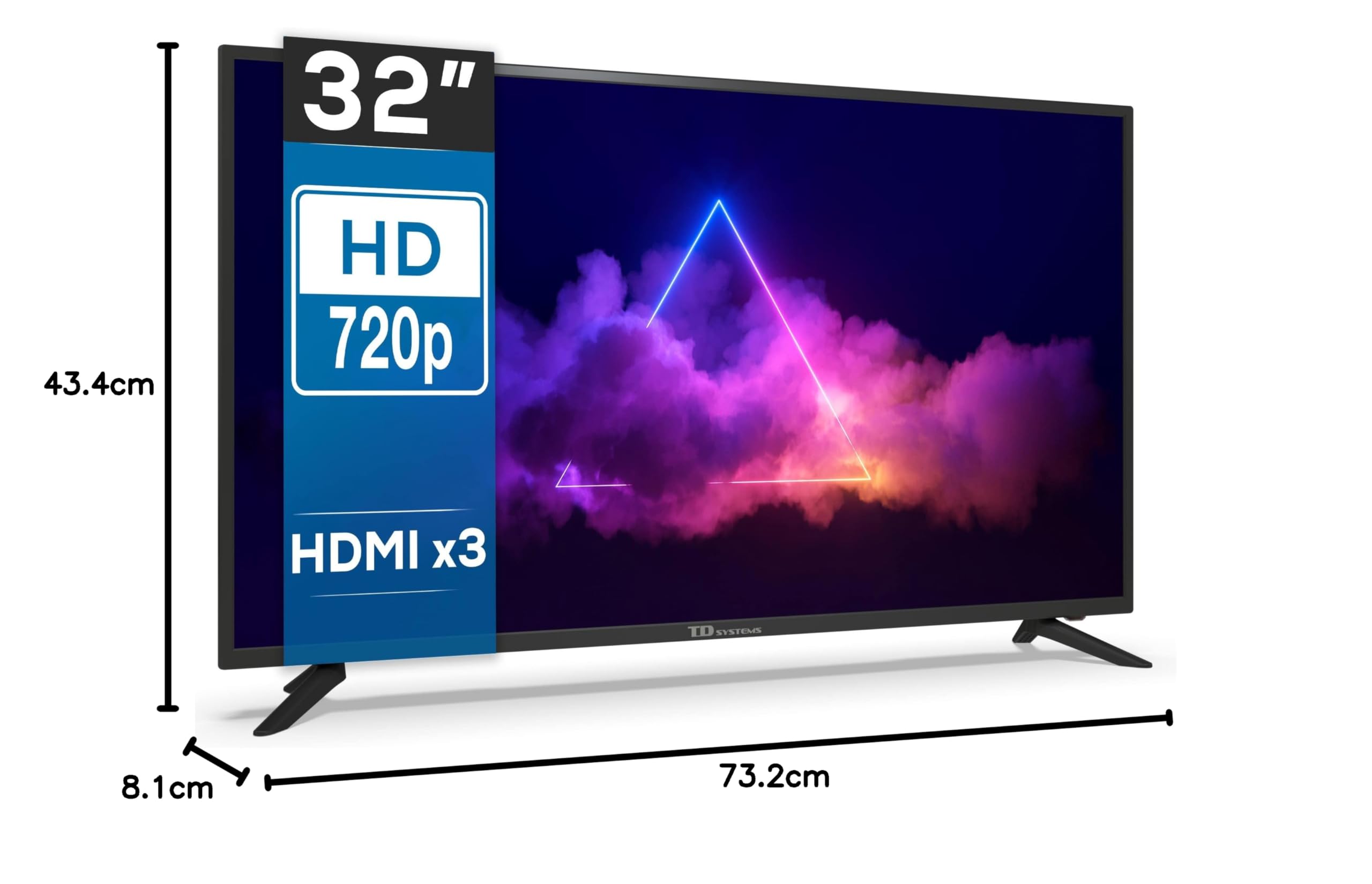 TD Systems - Televisores 32 Pulgadas Led - 3 años de garantía - K32DLG12H Modelo 2021