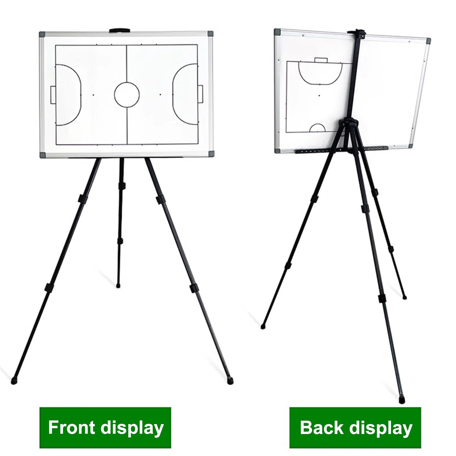 Lavagna Allenatore Calcio a 5, Lavagna Tattica Futsal, Lavagnetta Futsal, Cartella Tattica Bifacciale con Tote Bag, Pezzi degli Scacchi, Gomma, Facile da Montare
