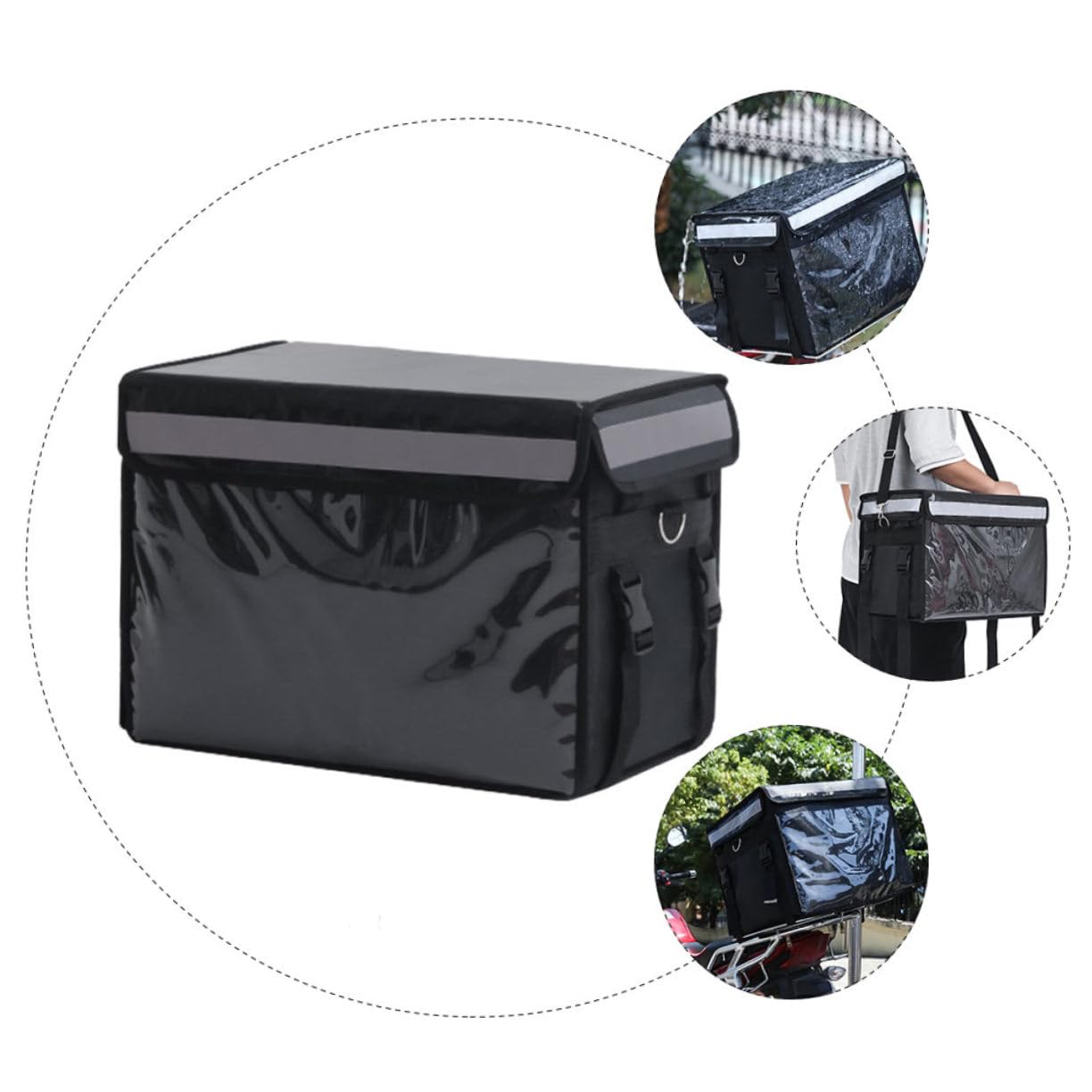 Isolierte Lebensmittelbox 32l aus Oxfordgewebe mit Aluminiumfolie und Eisen