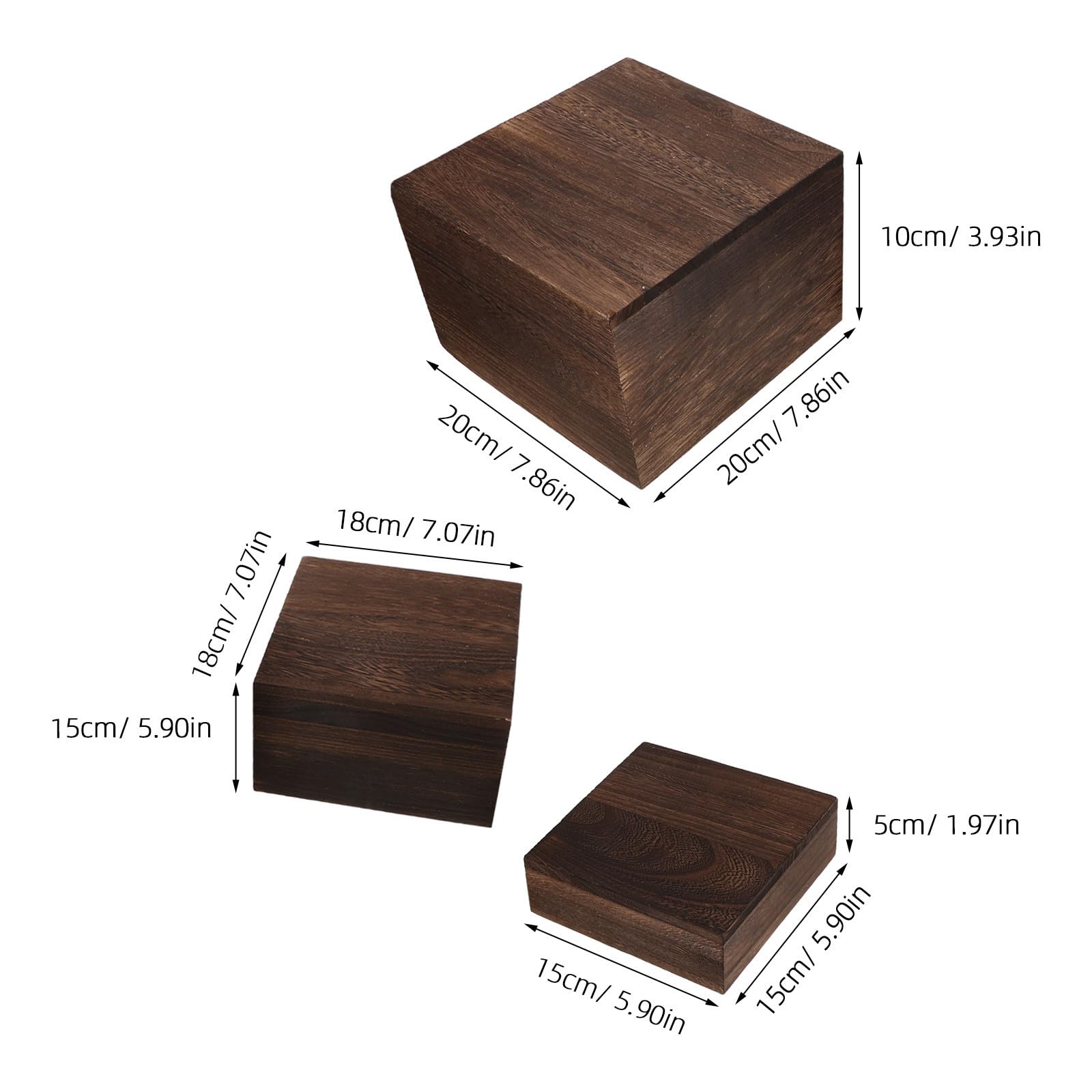 Operitacx Présentoir à Cupcakes Vintage en Bois, Lot de 3, Style Rustique