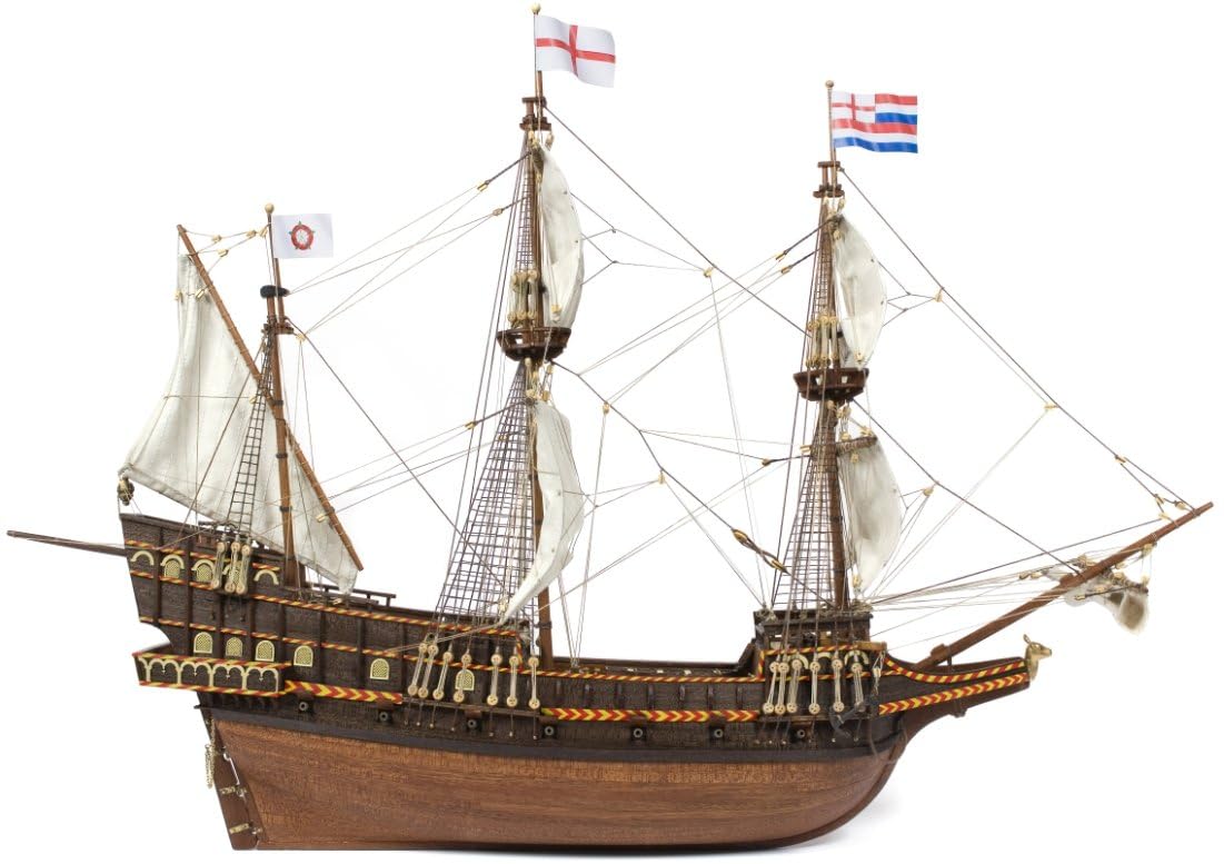 Occre Golden Hinde 1:85 Scale Model Ship Kit, Red-brown, 25.3 x 17.7 x 9.1 pulgadas