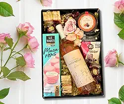 Cesta de Presente Luxo G&O para Mulheres Com Vinho Suave Lovely Gift Mulher Mãe Chefe Amiga