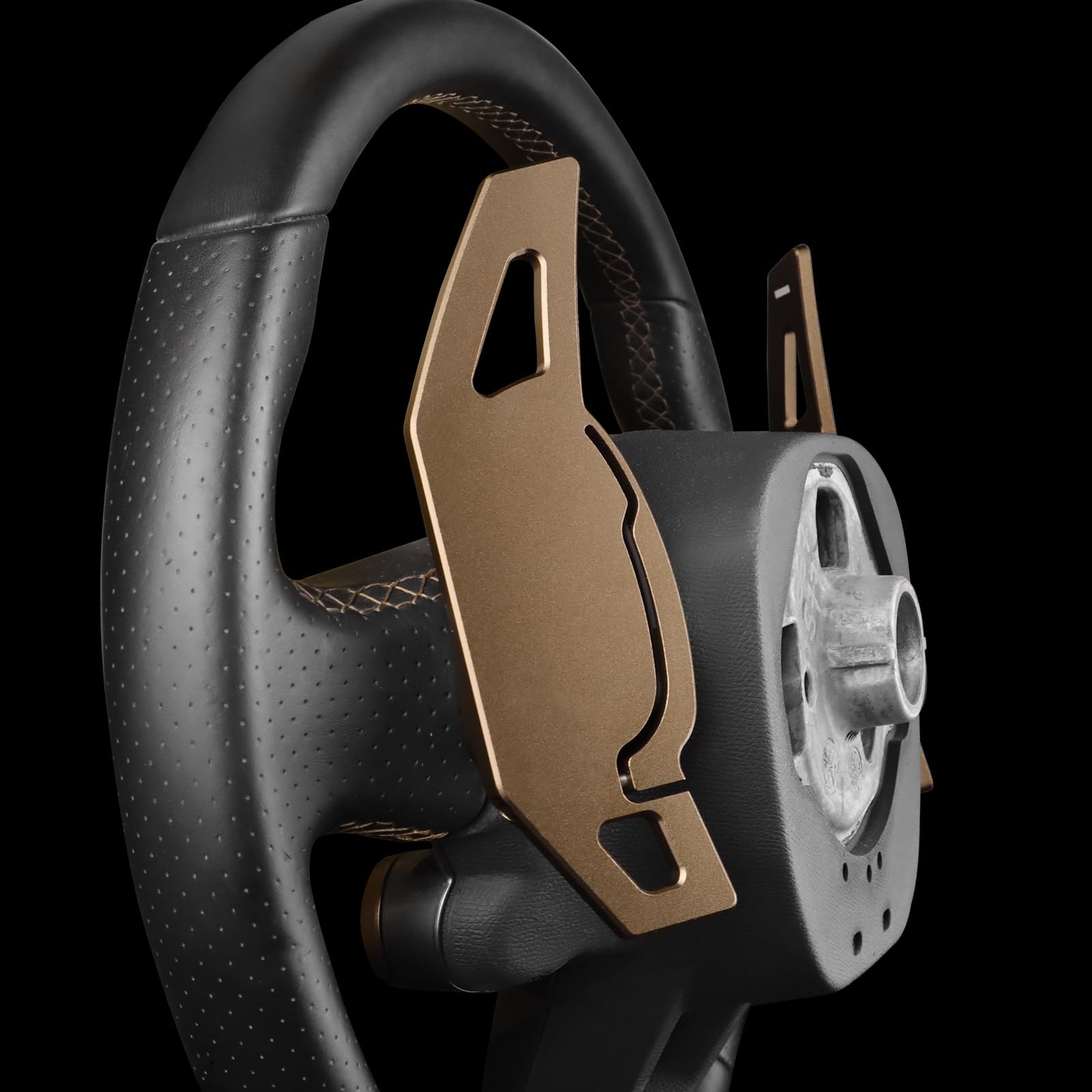 KUNGKIC Palette del cambio per auto per Seat Cupra Leon Ateca Formentor 2021 2022 2023 2024 2025, prolunga in alluminio, paddle shifter, estensione per volante, 2 pezzi (marrone)