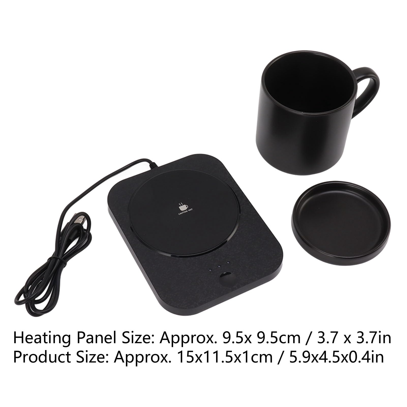 SUNGOOYUE Calentador Eléctrico para Taza de café, Tres Niveles Ajustables, 5 V, Inteligente, 55 ℃, Fuente de Alimentación USB Cálida Constante, Calentador de Bebidas con Taza de Cerámica