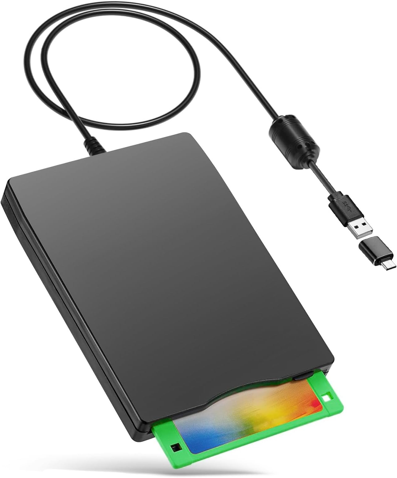 NEWSTYLE External Usb 3.5" Floppy Disk Drive, 0.00144 GB
