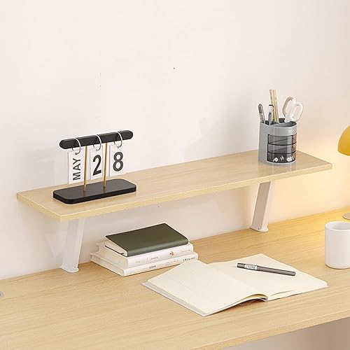 Estante organizador de escritorio con abrazadera de 23.6 x 7.8 pulgadas, extensión de almacenamiento sobre el escritorio, portátil, no requiere